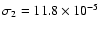 $ \sigma_{2} = 11.8 \times 10^{-5}$