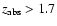 $z_{\rm abs}>1.7$