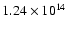 $1.24 \times 10^{14}$