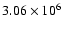 $3.06 \times 10^{6}$