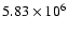 $5.83 \times 10^{6}$