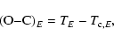 \begin{displaymath}%
({\rm O{-}C})_{E} = T_{E} - T_{{\rm c},E},
\end{displaymath}