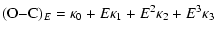 $\displaystyle %
({\rm O{-}C})_{E} = \kappa_0 + E\kappa_1 + E^2\kappa_2 + E^3\kappa_3$