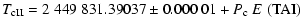 $\displaystyle T_{{\rm cII}} = 2~449~831.39037 \pm 0.000~01 + P_{\rm c} \ E\;({\rm TAI})$