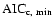 ${\rm AIC}_{{\rm c,~min}}$