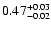 $0.47^{\rm +0.03}_{-0.02}$