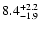 $8.4^{\rm +2.2}_{-1.9}$