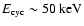 $E_{{\rm cyc}}\sim50~{\rm keV}\xspace$