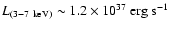 $L_{(3-7~{\rm keV}\xspace)}\sim1.2\times10^{37}~{\rm erg~s^{-1}}\xspace$
