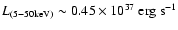 $L_{(5-50{\rm keV}\xspace)}\sim0.45\times10^{37}~{\rm erg~s^{-1}}\xspace$
