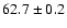 $ 62.7 \pm 0.2 $