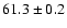 $ 61.3 \pm 0.2 $