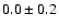 $ 0.0 \pm 0.2 $