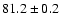 $ 81.2 \pm 0.2 $