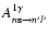 $A^{1\gamma}_{n{\rm s}\rightarrow n'l'}$