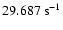 $29.687~{\rm s}^{-1}$