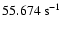 $55.674~{\rm s}^{-1}$