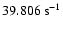 $39.806~{\rm s}^{-1}$