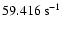 $59.416~{\rm s}^{-1}$