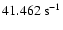 $41.462~{\rm s}^{-1}$