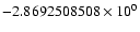 $-2.8692508508 \times 10^{0}$