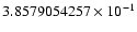 $3.8579054257 \times 10^{-1}$