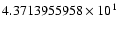 $4.3713955958 \times 10^{1}$