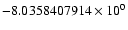 $-8.0358407914 \times 10^{0}$