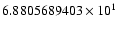 $6.8805689403 \times 10^{1}$