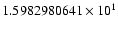 $1.5982980641 \times 10^{1}$