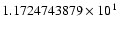 $1.1724743879 \times 10^{1}$