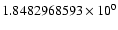 $1.8482968593 \times 10^{0}$