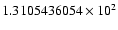 $1.3105436054 \times 10^{2}$