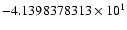 $-4.1398378313 \times 10^{1}$