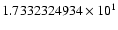 $1.7332324934 \times 10^{1}$