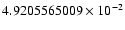 $4.9205565009 \times 10^{-2}$