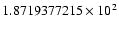 $1.8719377215 \times 10^{2}$
