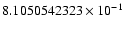 $8.1050542323 \times 10^{-1}$