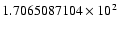 $1.7065087104 \times 10^{2}$