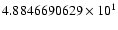 $4.8846690629 \times 10^{1}$