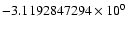 $-3.1192847294 \times 10^{0}$