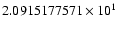 $2.0915177571 \times 10^{1}$