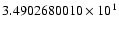 $3.4902680010 \times 10^{1}$