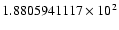 $1.8805941117 \times 10^{2}$