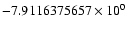 $-7.9116375657 \times 10^{0}$