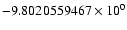 $-9.8020559467 \times 10^{0}$