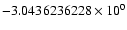 $-3.0436236228 \times 10^{0}$