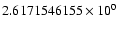 $2.6171546155 \times 10^{0}$