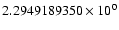 $2.2949189350 \times 10^{0}$