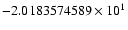 $-2.0183574589 \times 10^{1}$
